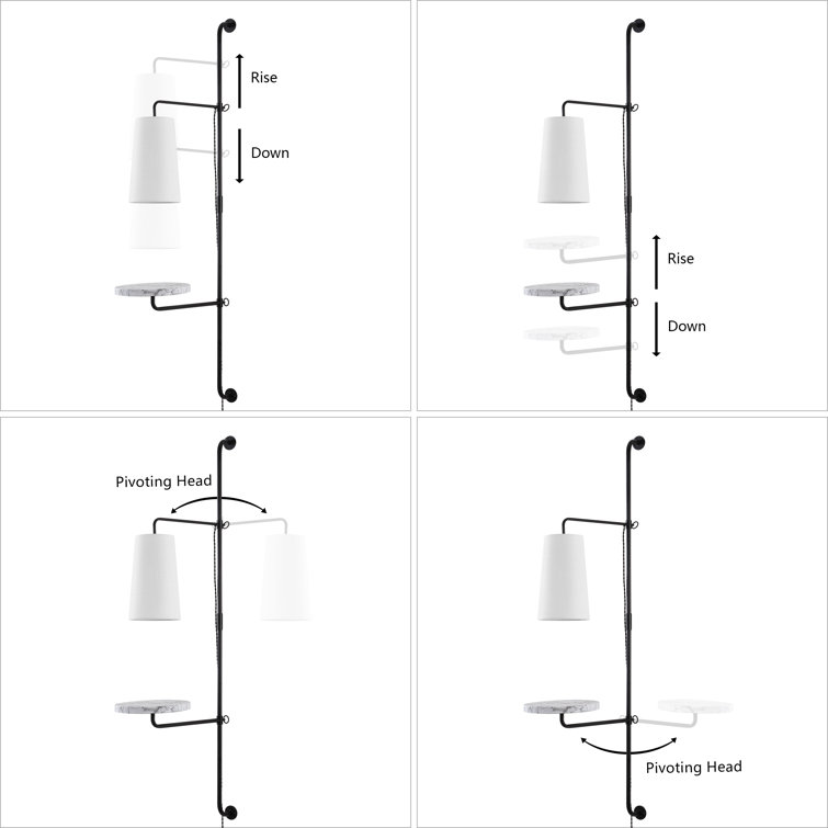 Wrought Studio Demitro Iron Plugin Swing Arm Sconce Wayfair